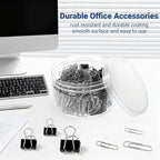 370 PCS Paper Clips and Binder Clips Set – Assorted Sizes Metal Clips, Office - Image 6
