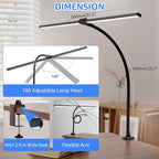 ShineTech LED Desk Lamp for Home Office, 5000K Bright Double Head Architect - Image 9