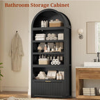 81" Tall Arched Cabinets, Bookcase - Image 8