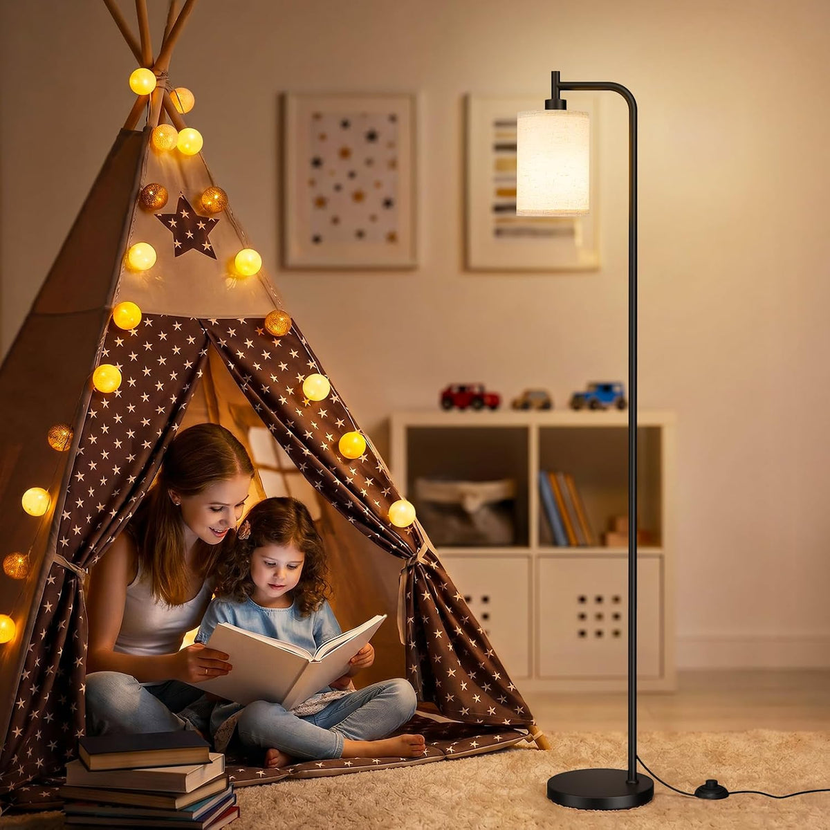 Ziisee 64" Floor Lamp with Remote Control, Dimmable Tall Standing Lamps ...