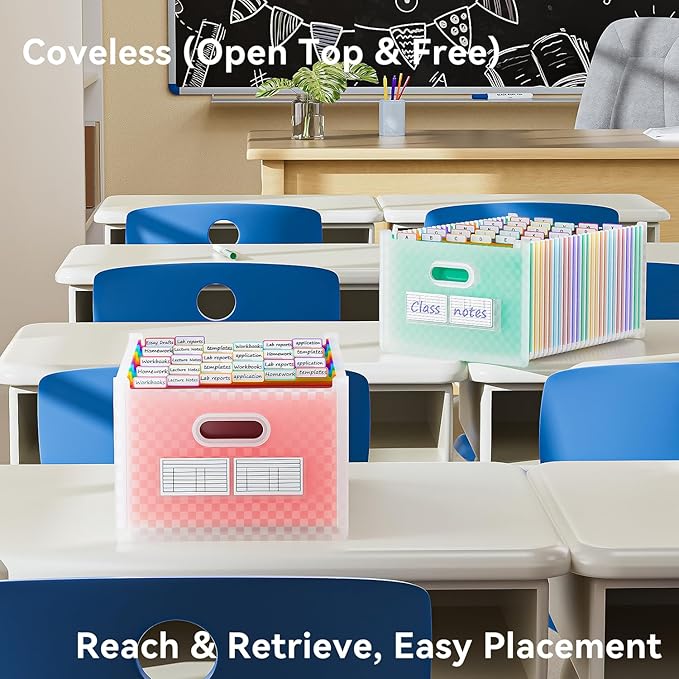 ThinkTex 26 Pockets Expanding File Folder, Upright & Open Top, A-Z Colorful Tabs - Image 3