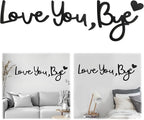 Large Love You Bye Wood Sign Home Decor, Above Door Topper Decoration, Boho by BADAO