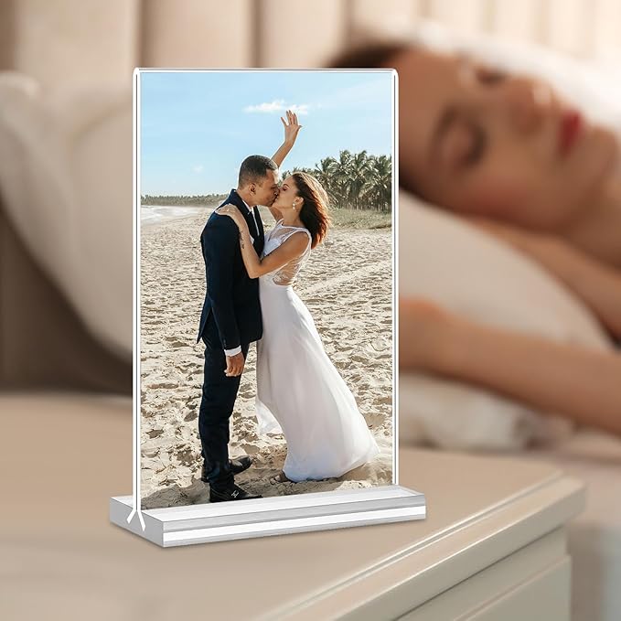 Acrylic Sign Holder 4x6, 24 Pack Clear Table Menu Vertical Clear Table Double - Image 8