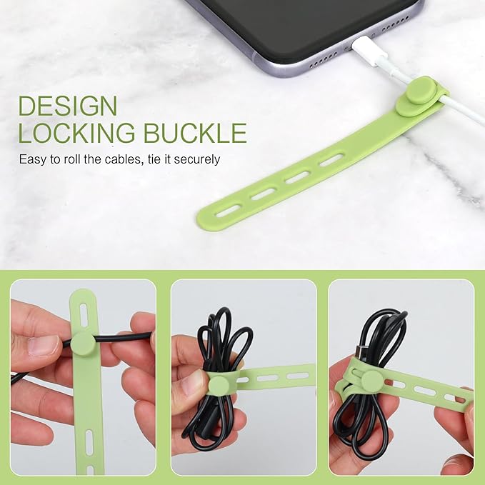 Donruby 24Pcs Silicone Cable Ties - Image 5