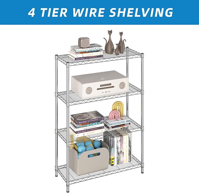 Guan River 4-Shelf Adjustable Metal Shelf Wire Shelving Unit Storage Rack - Image 5