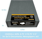 Lineco Museum Archival Storage Box, 8.75x10.75x3 in. Drop Front Design. - Image 5