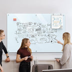 MaxGear Glass Whiteboard Wall Mounted, Frameless Magnetic Dry Erase Board - Image 7