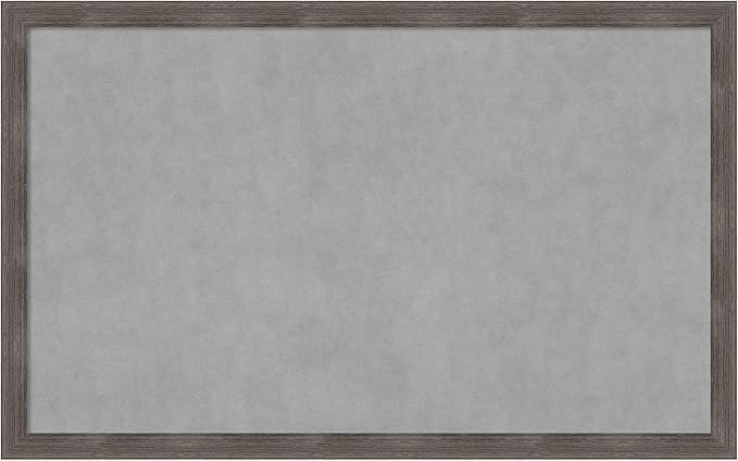 Amanti Art Grey Framed Magnetic Board 27x43 Large Vision Board by AmantiArt