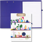 kate spade new york Clipboard Folio, Charmed Library | Bookish Professional Padfolio with Clip Front, Pocket, Lined Notepad, and Pen Loop for Nurses, Teachers, & Work