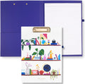 kate spade new york Clipboard Folio, Charmed Library | Bookish Professional Padfolio with Clip Front, Pocket, Lined Notepad, and Pen Loop for Nurses, Teachers, & Work