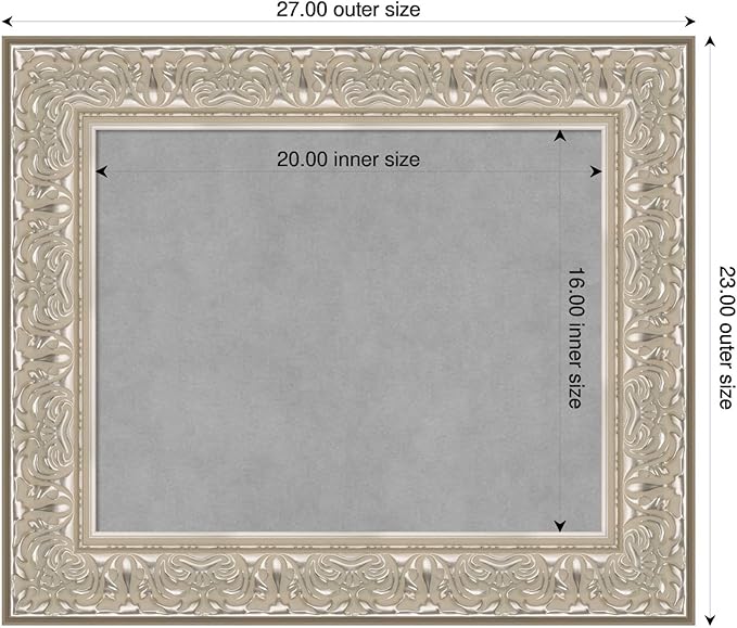 Amanti Art Silver Framed Magnetic Board 23x27 Small Vision Board - Image 2