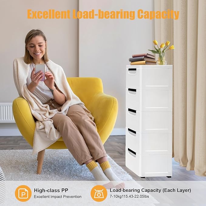 YARDOMGAR 5-Drawer Storage Cabinet - Image 3