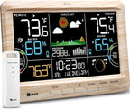Weather Station Indoor Outdoor Thermometer Wireless, Home Atomic Clock by UUNNI