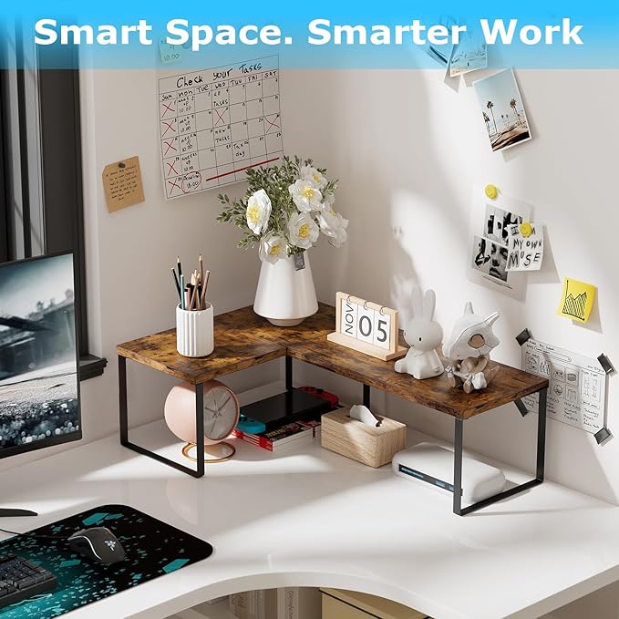Aothia Wood Desktop Shelf for Top of Desk - Image 3
