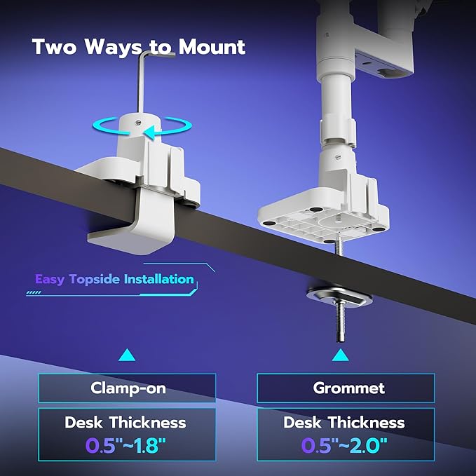 ARES WING Dual Monitor Arm Desk Mount - Image 7