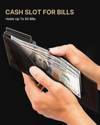 typecase Mens Wallet Card Holder: Pop Up Aluminum Case, Full Grain Leather - Image 9