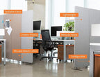 Stand Up Desk Store ReFocus Clamp-on Acoustic Desk Divider Privacy Panel That - Image 5