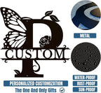 Personalized Custom Letter Name metal Signs, Custom Black Letter Monogram Wall - Image 6