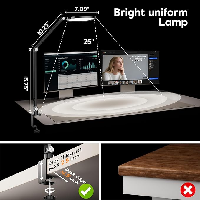 Desk Lamps for Home Office, 2000LM Eye-Caring Desk Light - Image 7
