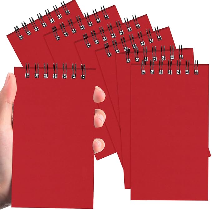 Tenceur 6 Pcs Pocket Notebook Bulk Small 3x5 Inch Spiral Notepads Mini Top by Tenceur