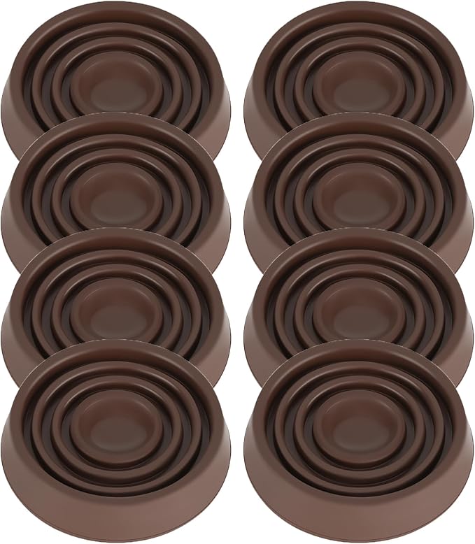 Furniture Coasters, 1.5X1.5 Rubber Caster Cups Non Slip Furniture Pads Non Skid by VOCOMO