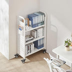VEVOR Rolling Library Book Cart, 330 lbs Capacity, 30.3 x 15 x 48.0-Inch - Image 2
