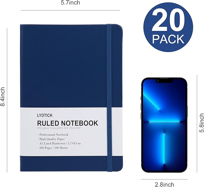 LYDTICK 20 Pack Journals for Writing College Ruled Notebooks Journal in Bulk - Image 2