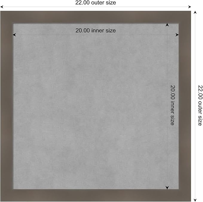 Amanti Art Grey Framed Magnetic Board 22x22 Medium Vision Board - Image 3