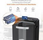Bonsaii Heavy Duty 18-Sheet Cross-Cut Paper Shredder 60-Minute Runtime 6-Gallon - Image 5