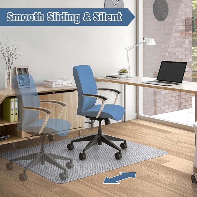 2 Pack Office Chair Mat for Hardwood Floor, Desk Chair Mat, Large Rubber - Image 7