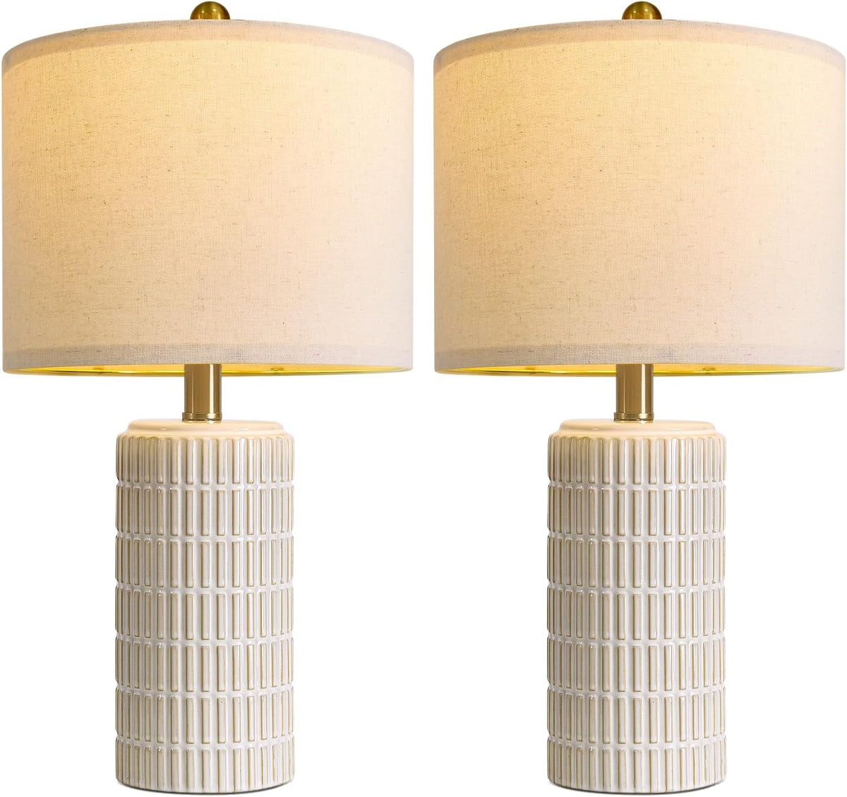 pokat 20.75" small modern ceramic table lamps set, view 9