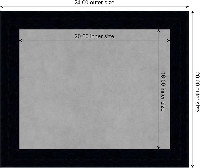 Amanti Art Black Framed Magnetic Board 20x24 Small Vision Board - Image 3