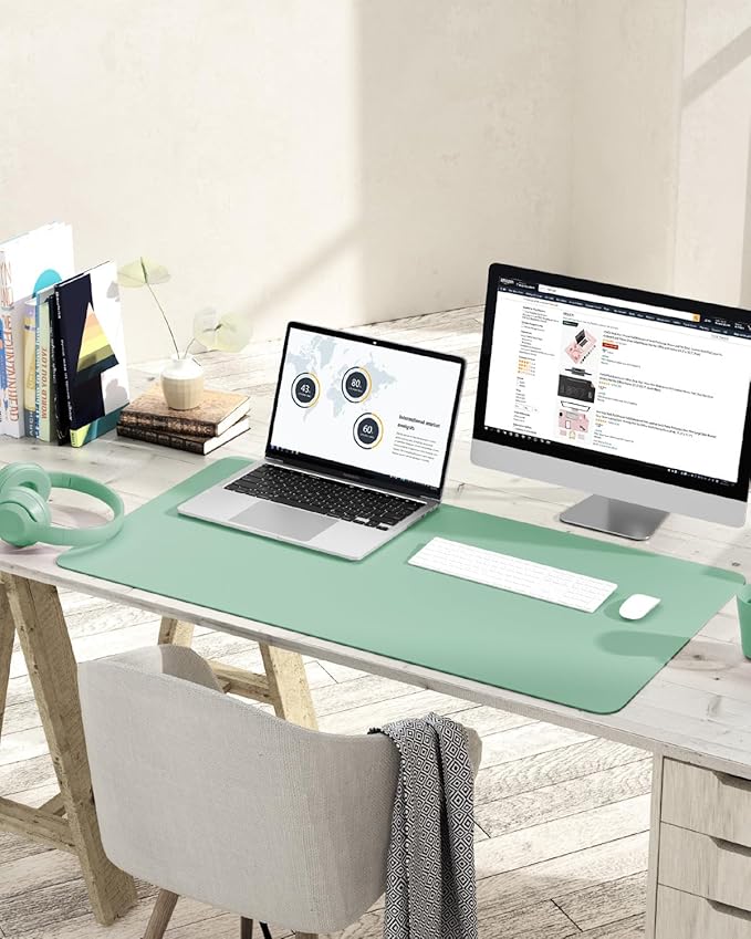 YSAGi Non-Slip Leather Desk Pad L Size, Waterproof Laptop Computer Desk - Image 6