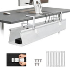 Oxford Cloth Under Desk Cable Management Tray, No-Drill 48" Desk Cable by Atrastout