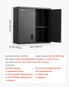 vevor metal wall cabinet, 30w x 12.2d x, front angle view