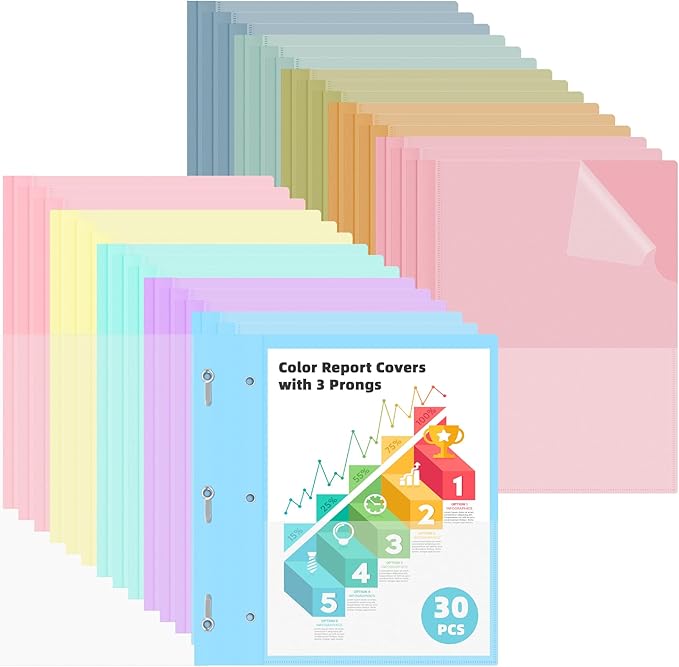 HAUTOCO 30 Pack Plastic Report Covers by HAUTOCO