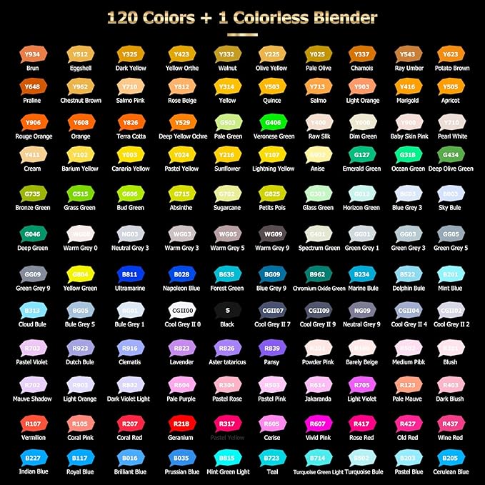 Caliart Alcohol Markers Brush Tip - Image 3