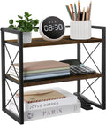YINMIT Desktop Shelf Organizer, 2 Tier Office Shelves, Wood Desk Organizer by YINMIT