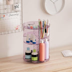 Rotating Makeup Organizer for Vanity, DIY Adjustable Tray Spinning Skincare - Image 7