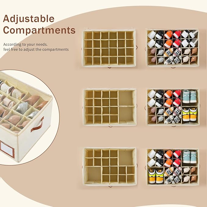 INSTY Shoe Organizer for Closet Fit 24 Pairs, Large Foldable Shoe Storage - Image 4