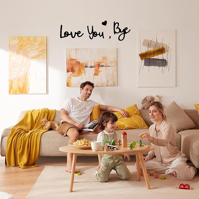 Wooden Love You Bye Sign Home Decor - Image 6