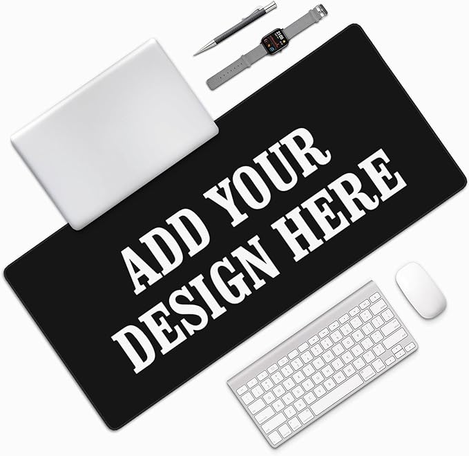 OHORTEB Custom Mouse Pad with Photo, Personalized Image Text Laptop Desk Mat by OHORTEB