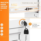 INTERGREAT 3 Drawers File Cabinet - Image 4