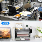 OPNICE Desk Organizer, 4-Tier Desktop File Organizer - Image 3