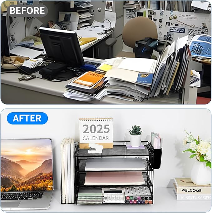 OPNICE Desk Organizer, 4-Tier Desktop File Organizer - Image 3