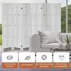 Leesinwing Wood Room Divider 6 Panel Folding Privacy Screen, Classic 5.6Ft - Image 7