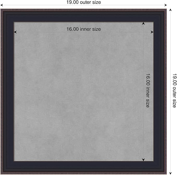 Amanti Art Black Framed Magnetic Board 19x19 Small Vision Board - Image 2