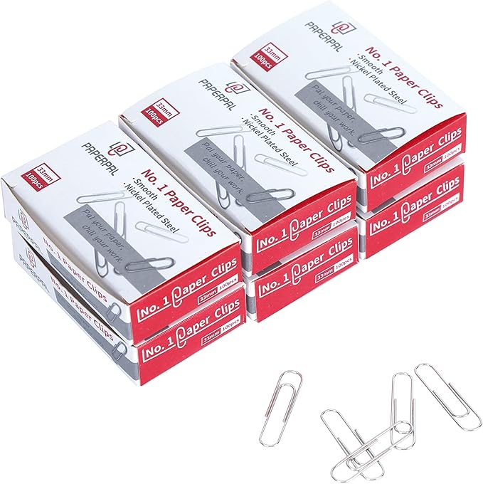 PAPERPAL Paperclips for Office School & Personal Use, #1 Smooth Paper Clip by PAPERPALDirect