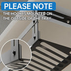 PAVSTINE Under Desk Cable Management Tray, 17 in Metal Cable Tray Basket - Image 5