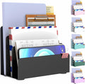 OUTIOE Mail Organizer Countertop, Small Desk File Organizer, Metal File Holder by OUTIOE